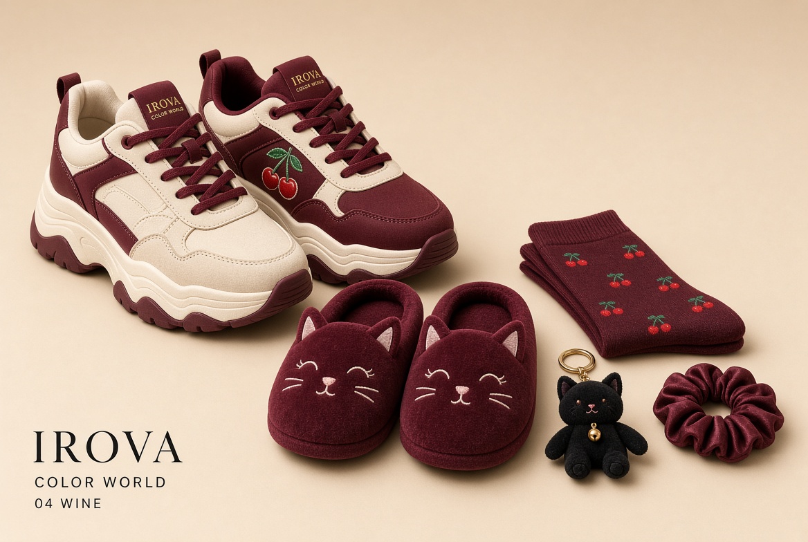 Wine Shoes Socks and Accessories